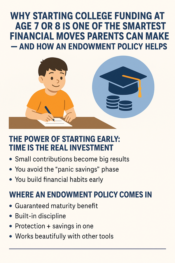 Why Starting College Funding at Age 7 or 8 Is One of the Smartest Financial Moves Parents Can Make — and How an Endowment Policy Helps